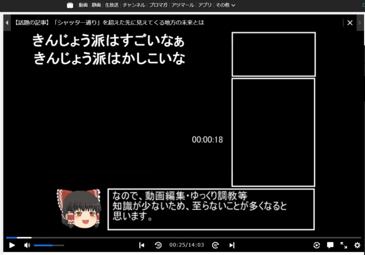niconicoにアップされた動画