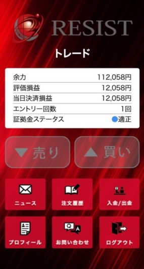 RESIST(レジスト)のトレード結果