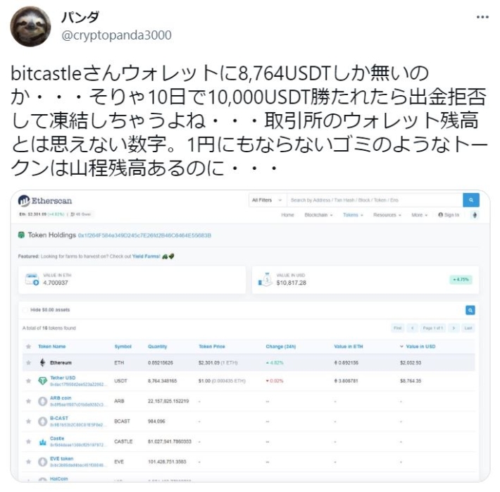 ビットキャッスルの口コミ1