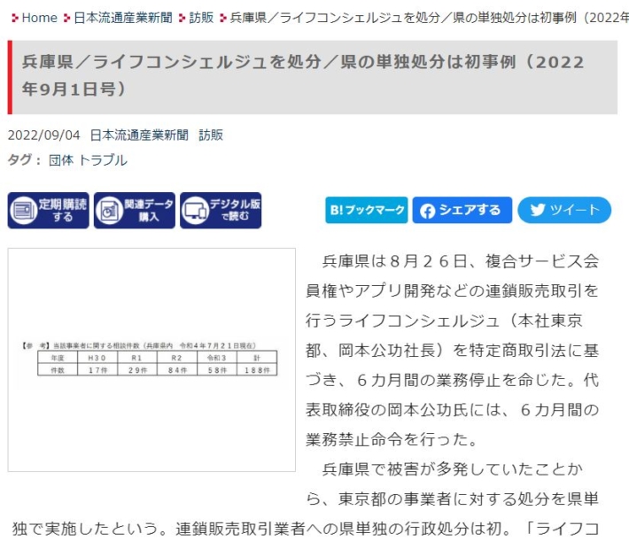 ライフコンシェルジュへの業務停止命令