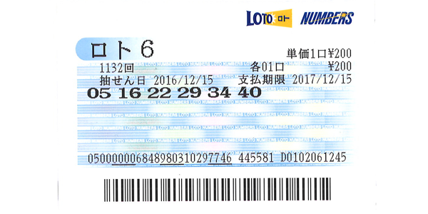 ロト6の券