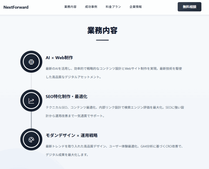 株式会社NextForwardの業務内容